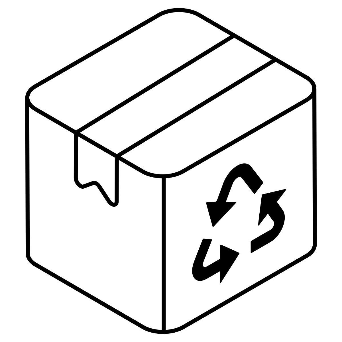 parcel recycling icon