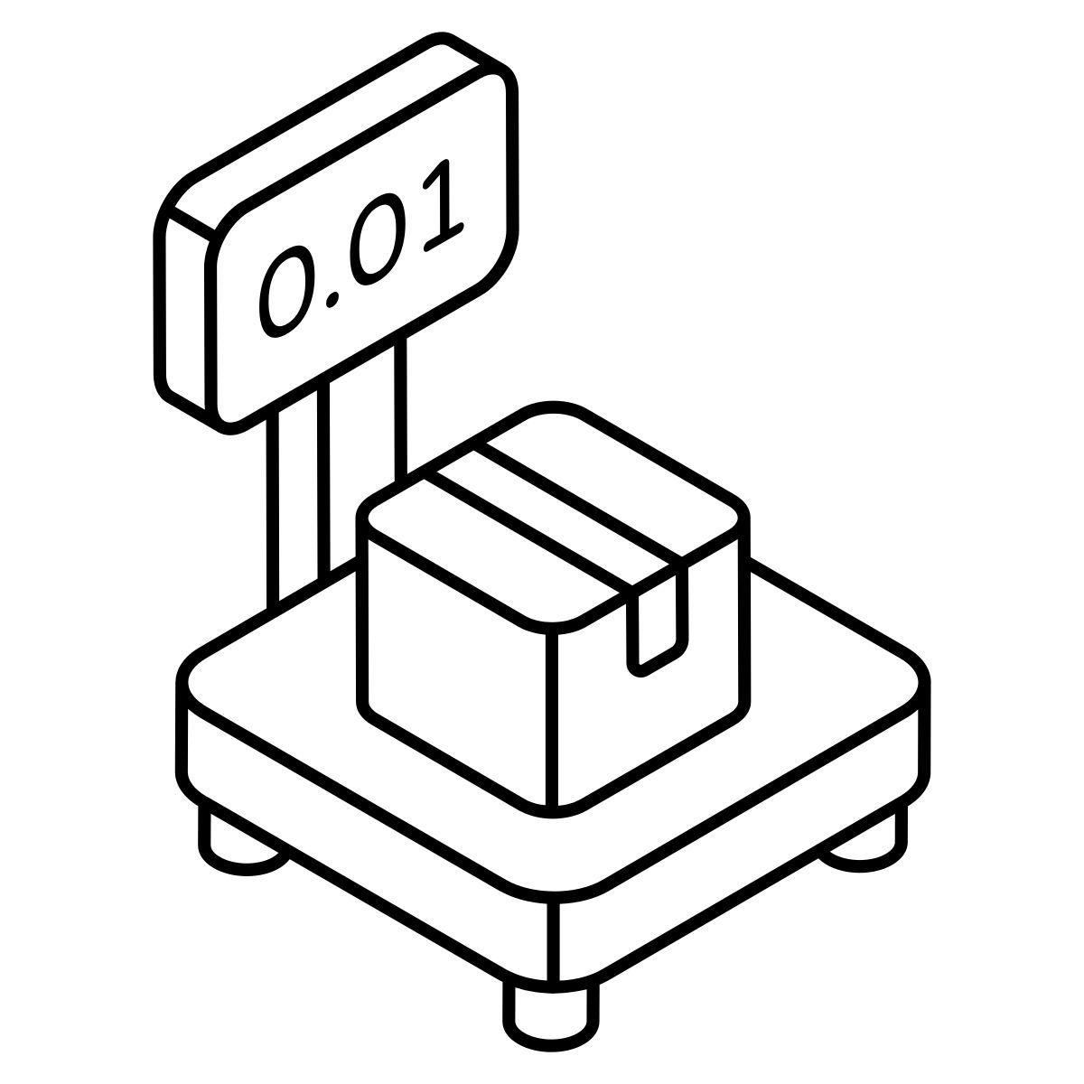 parcel weighing icon