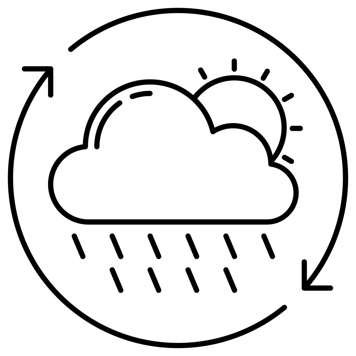 partly rainy day icon