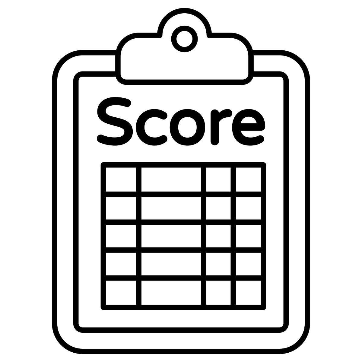 score sheet icon