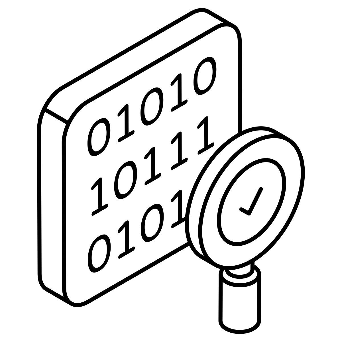 rechercher des données binaires icon