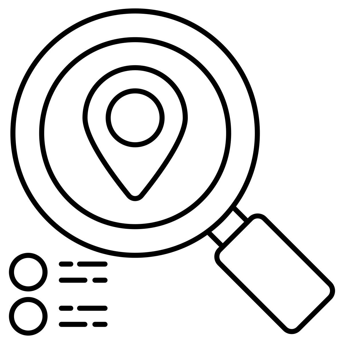 emplacement de recherche icon