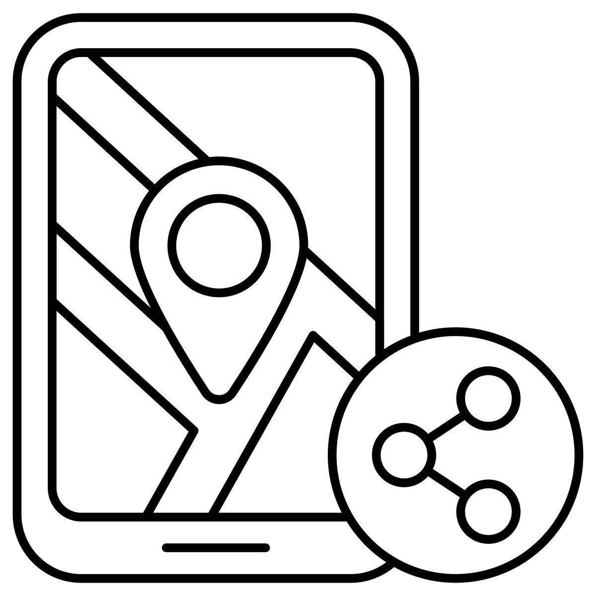 share mobile location icon