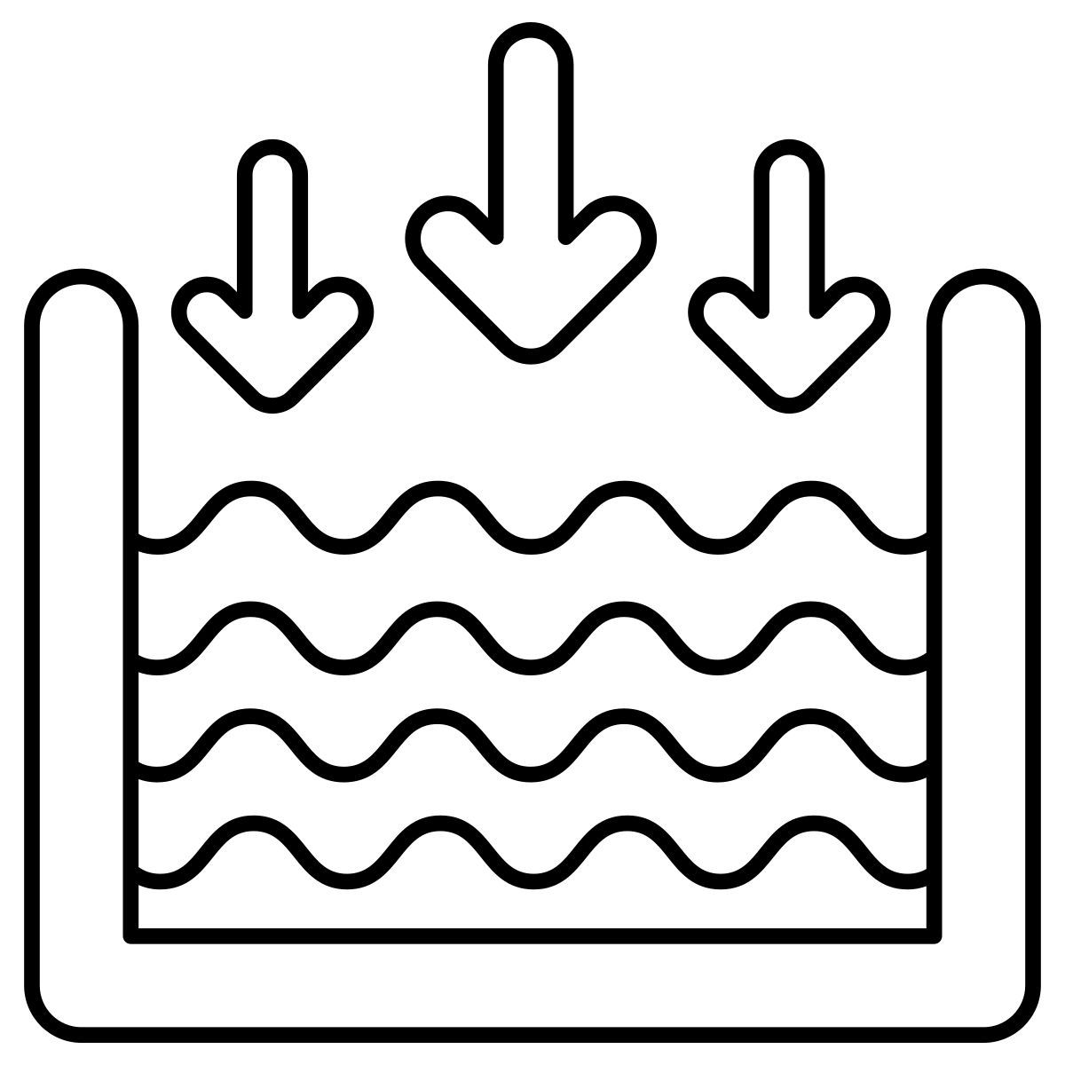 wasserstand gesunken icon