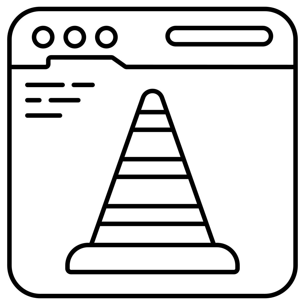 construção de web icon