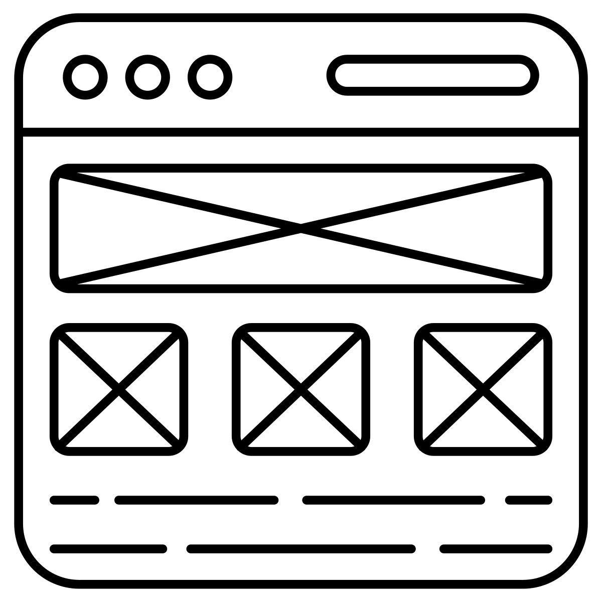 web wireframe icon