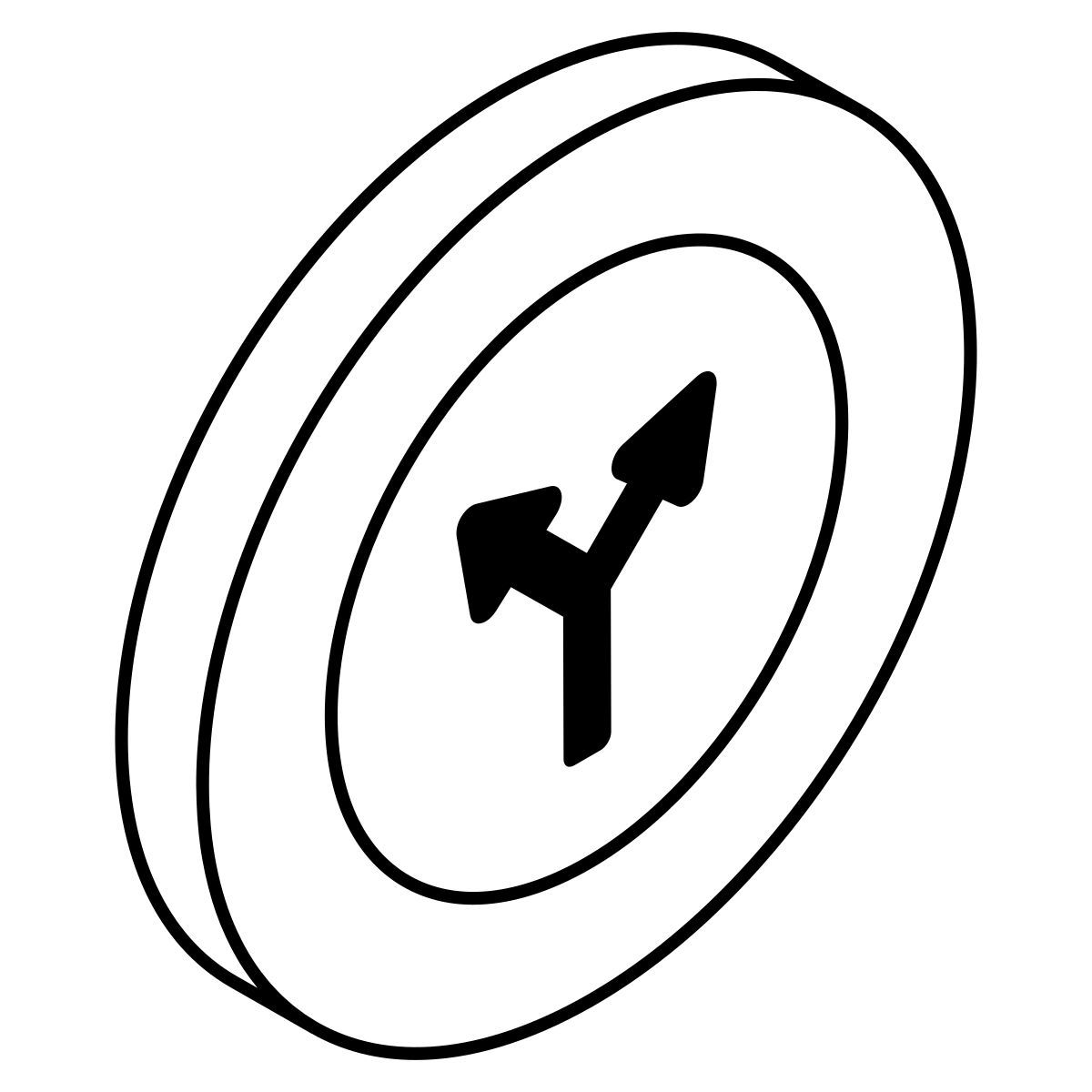 y intersection board icon
