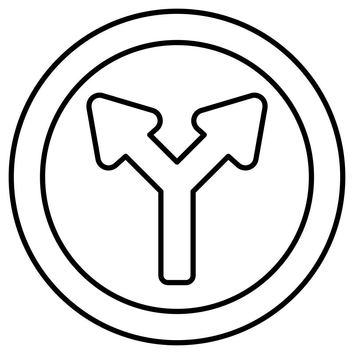 y intersection board icon