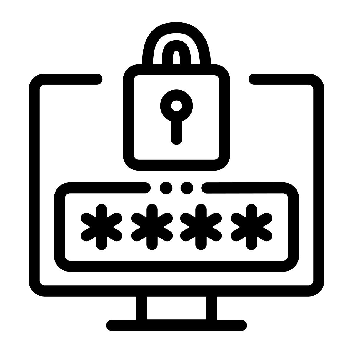 password; computer; lock; secure; safety icon