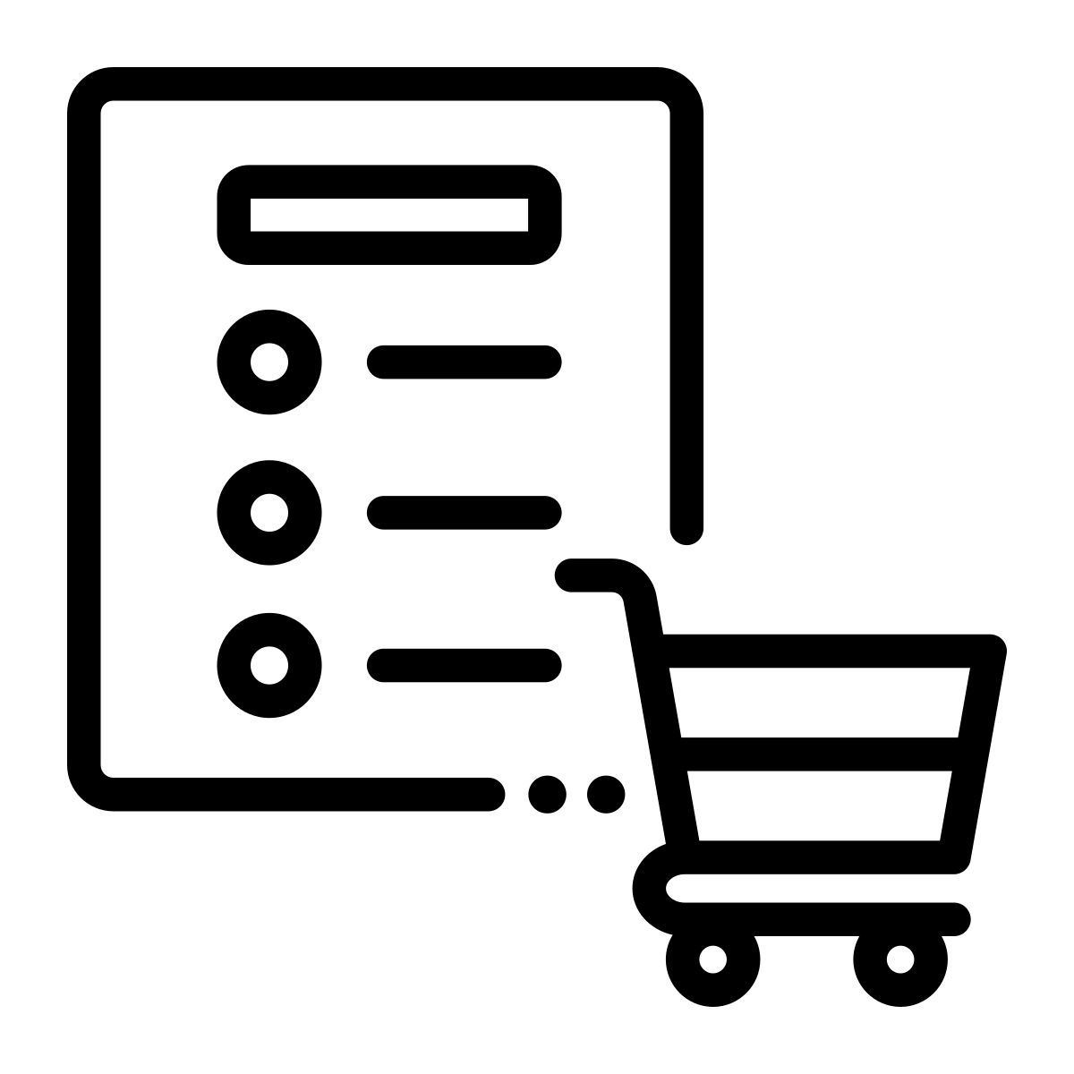 쇼핑 목록 icon
