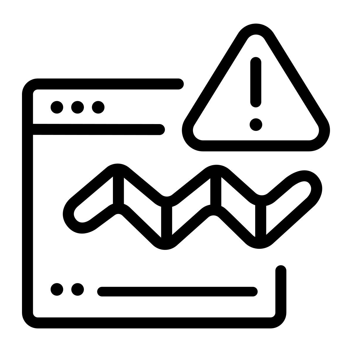 worm; browser; malware; hacker; warning; security icon