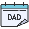external calendar-fathers-day-4-lineal-color-zulfa-mahendra icon