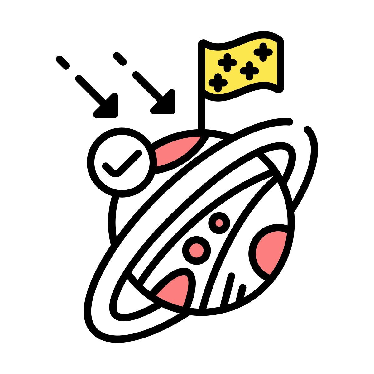 planet landing icon
