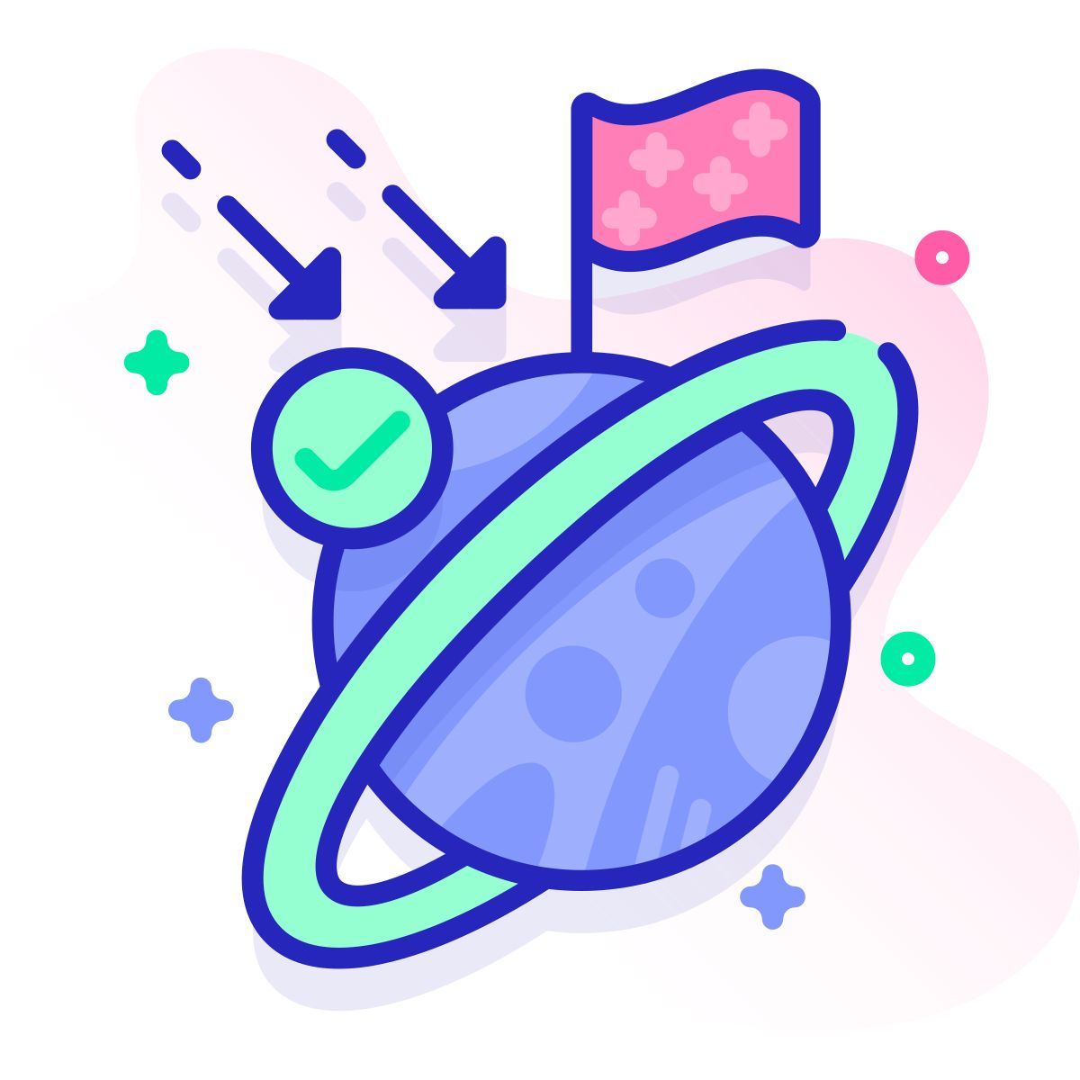 planet landing icon