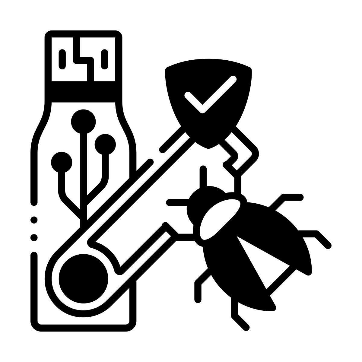 usb flash drive antivirus icon