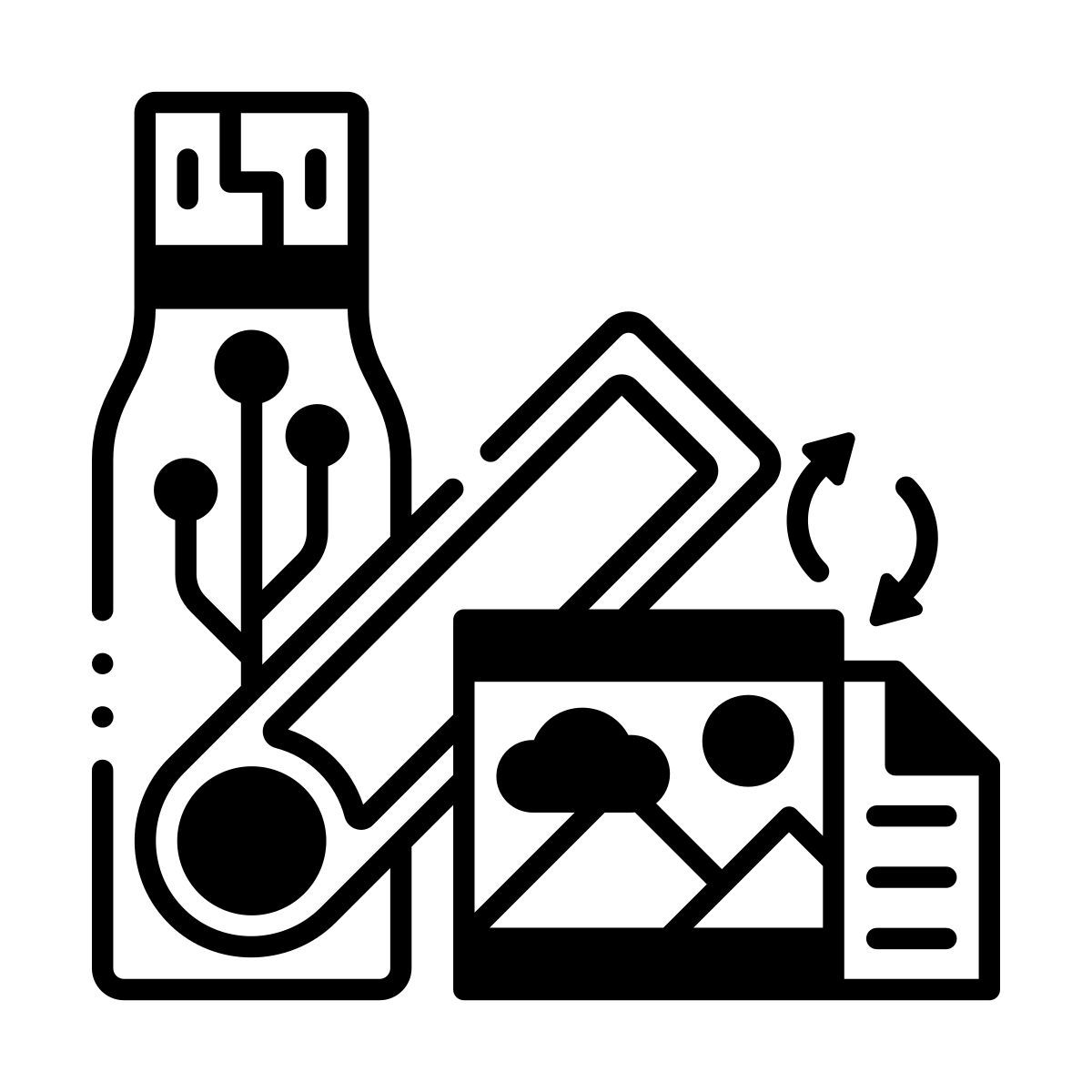 usb flash drive ducuments icon