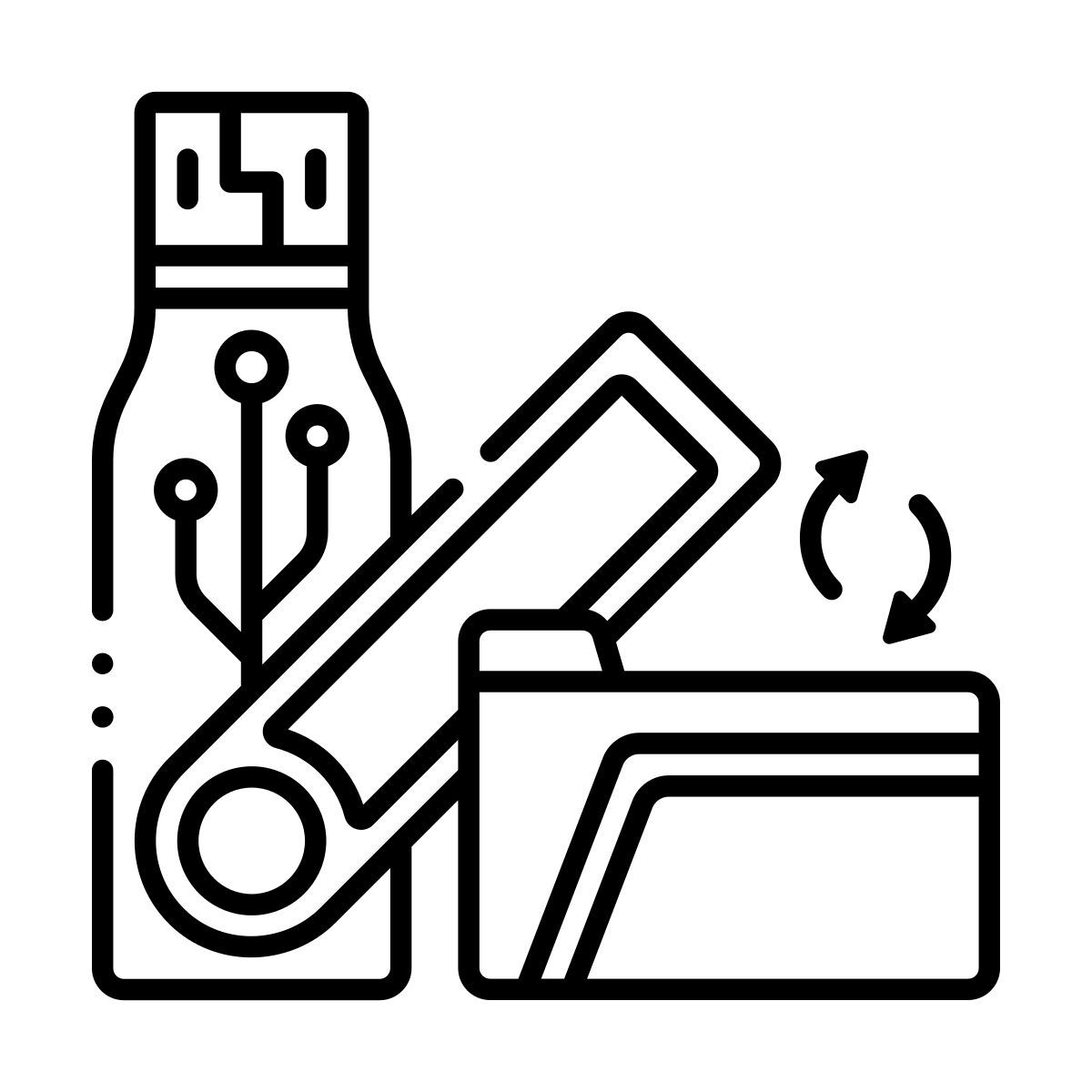 cartella della chiavetta usb icon