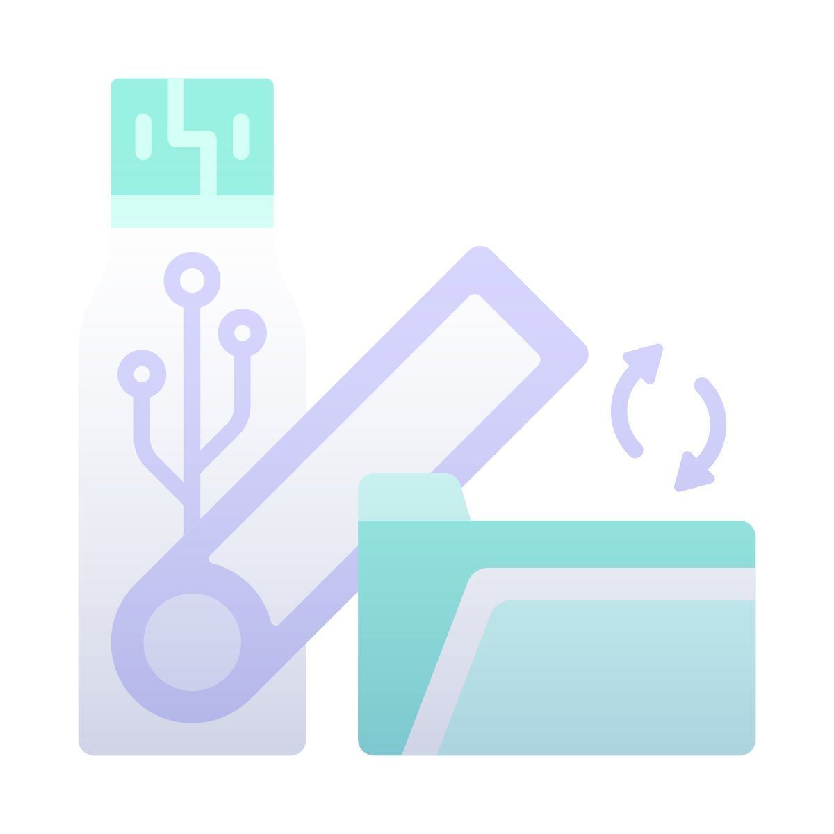 usb flash drive folder icon
