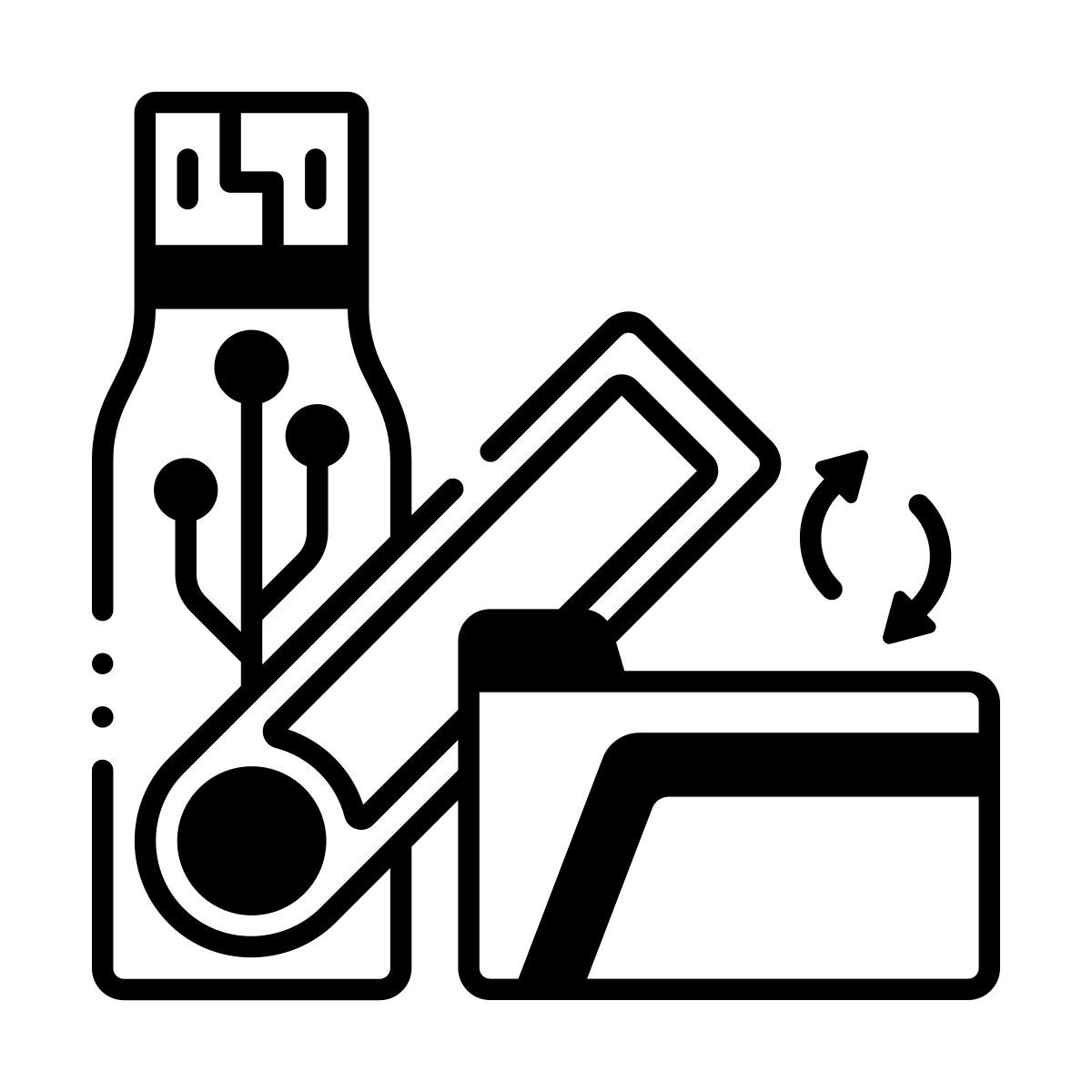 usb flash drive folder icon
