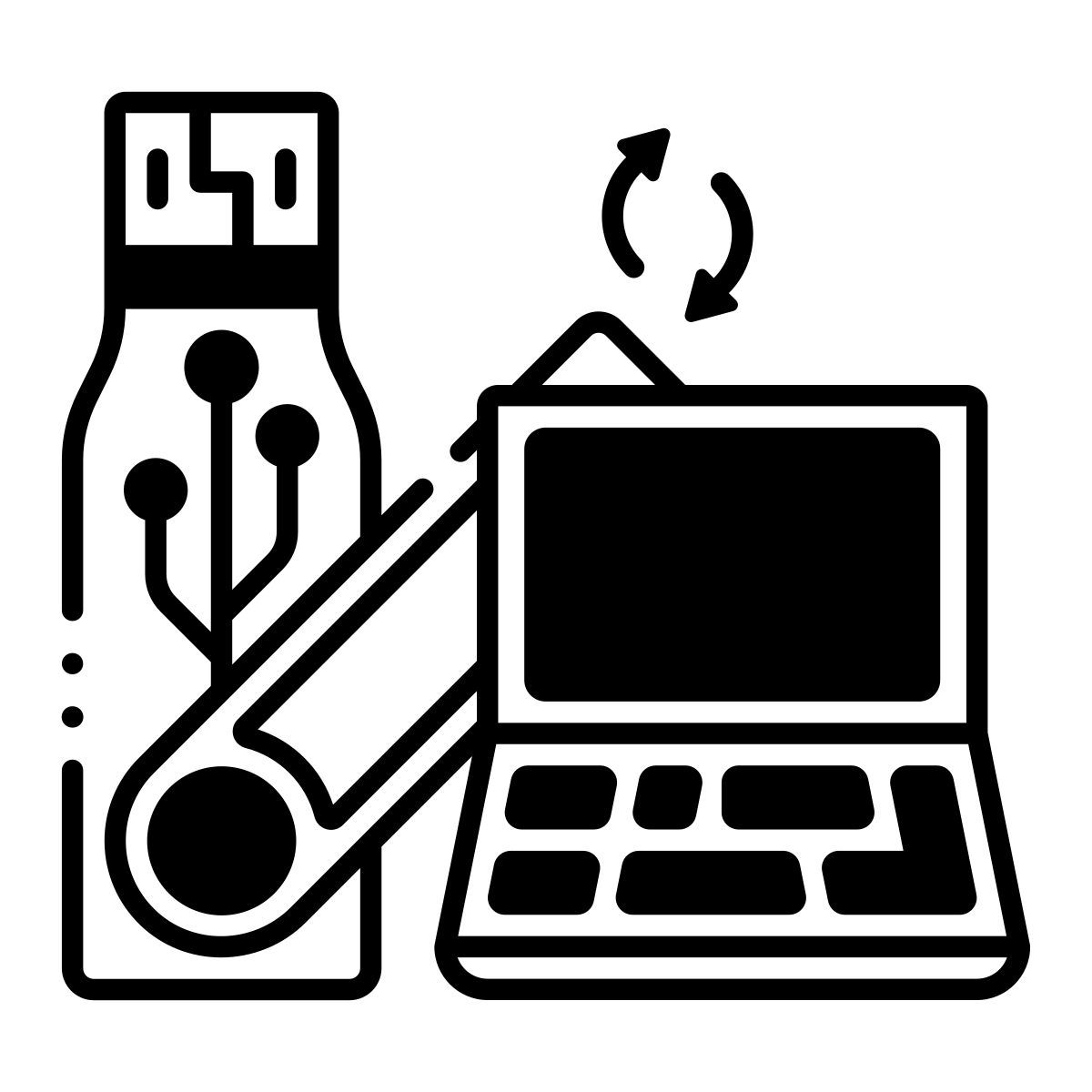 usb flash drive laptop icon