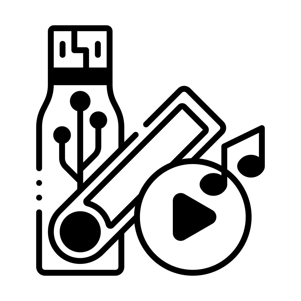 usb flash drive media icon