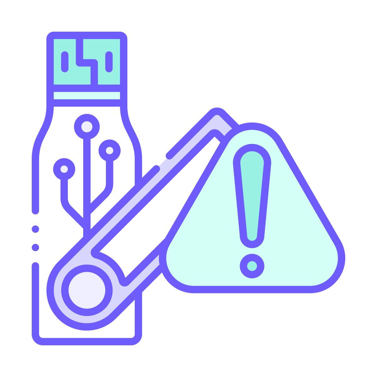 avviso unità flash USB icon