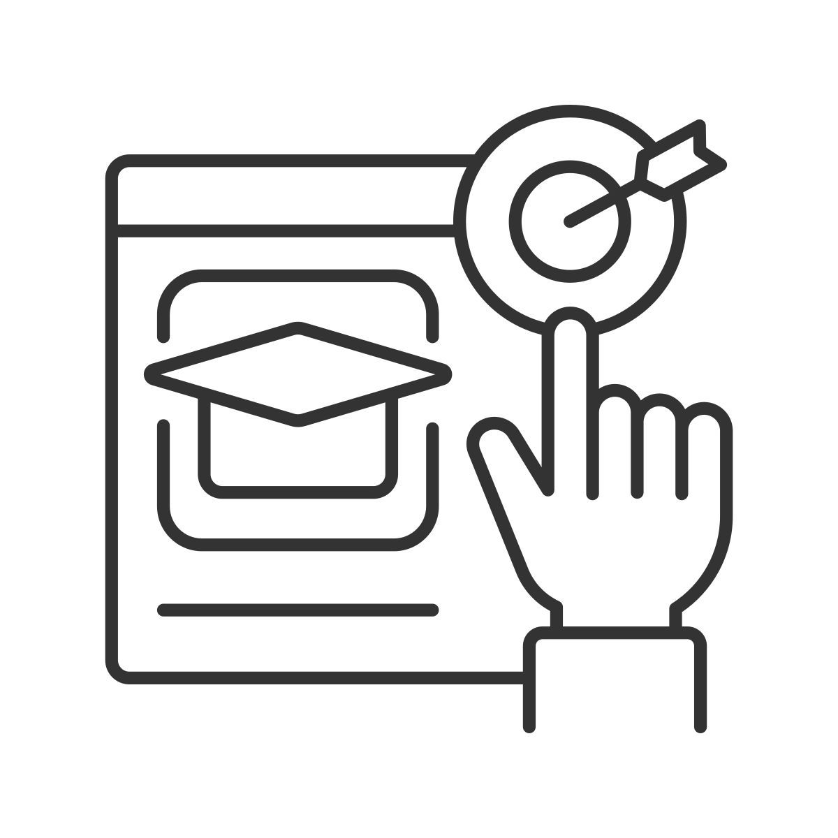 achieving educational goals icon