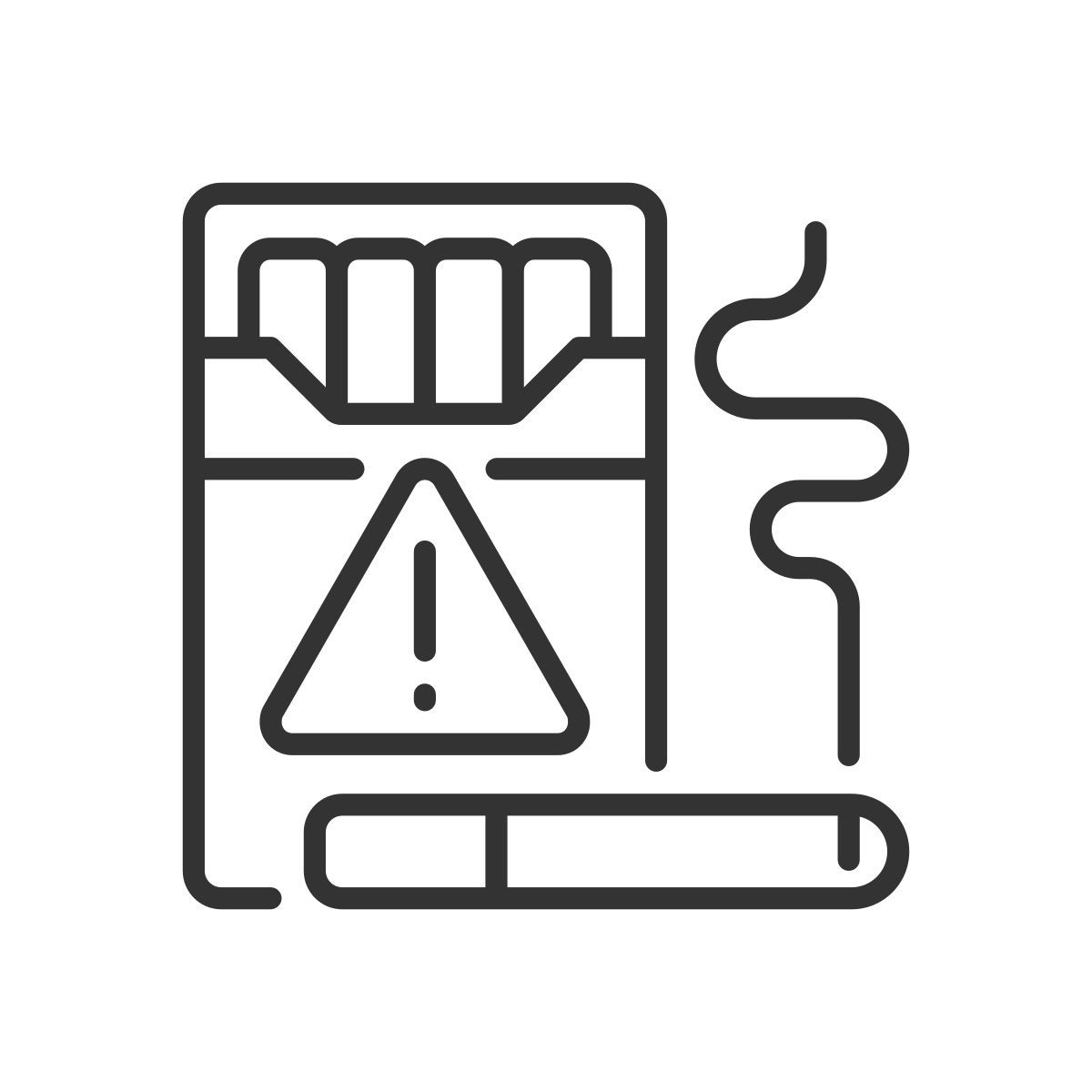 cigarette smuggling linear icon icon