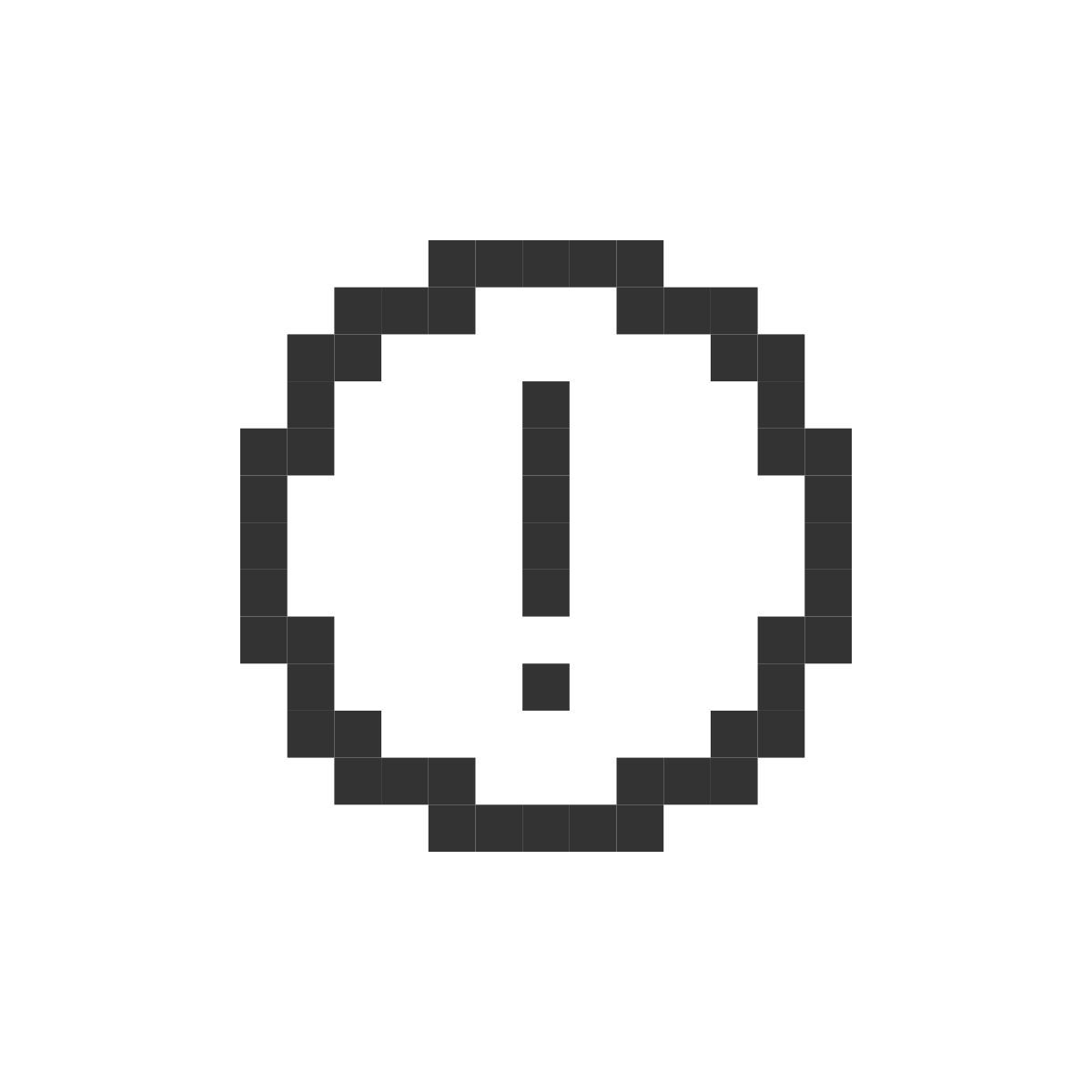 point d'exclamation de forme circulaire icon