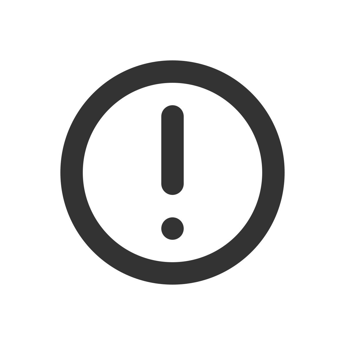 point d'exclamation de forme circulaire icon