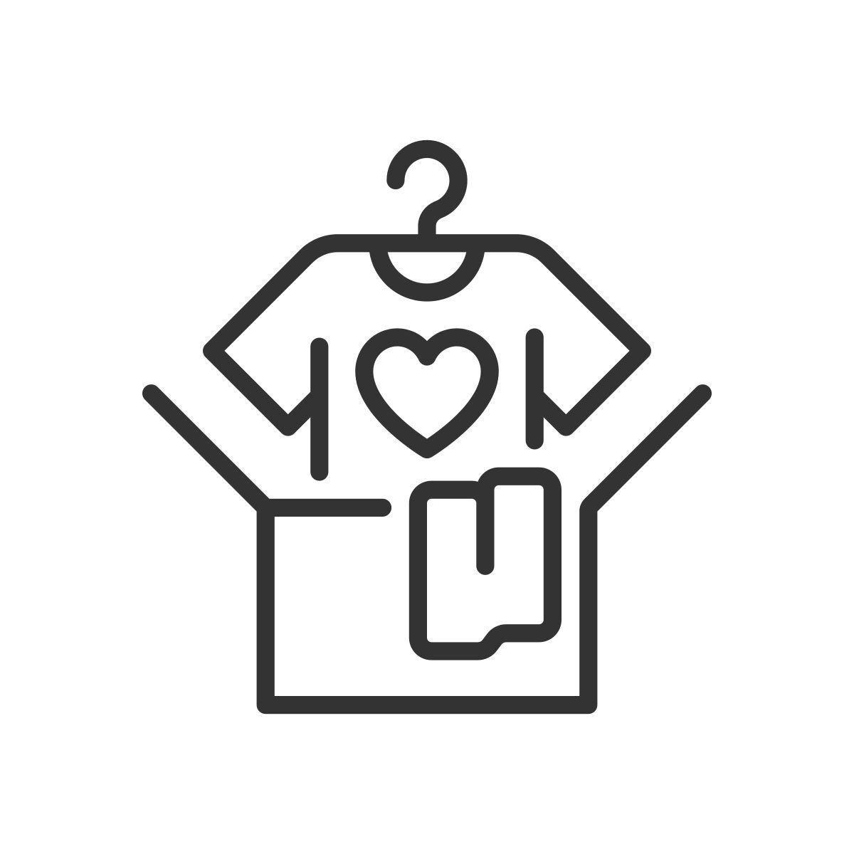 clothes donation icon