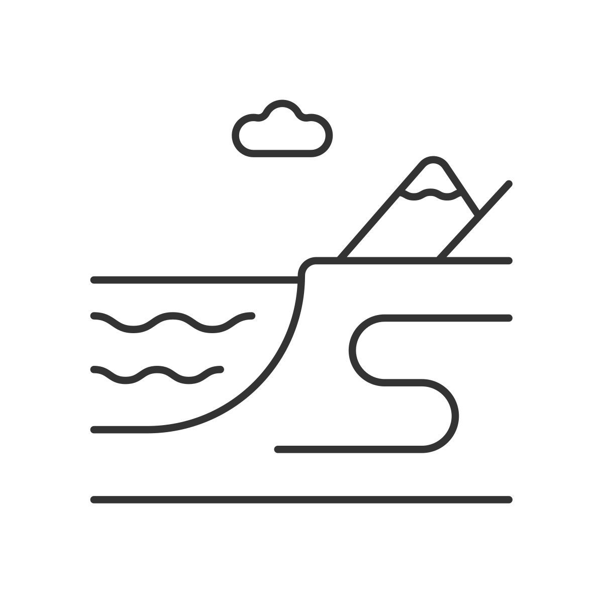 coastal land icon