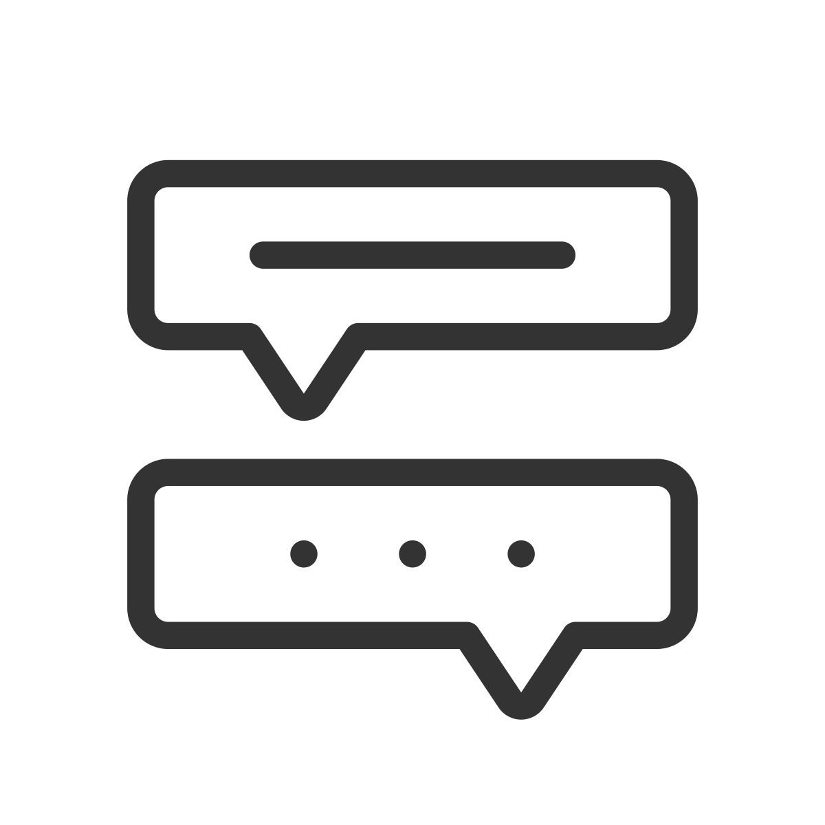 communication with chat bot icon
