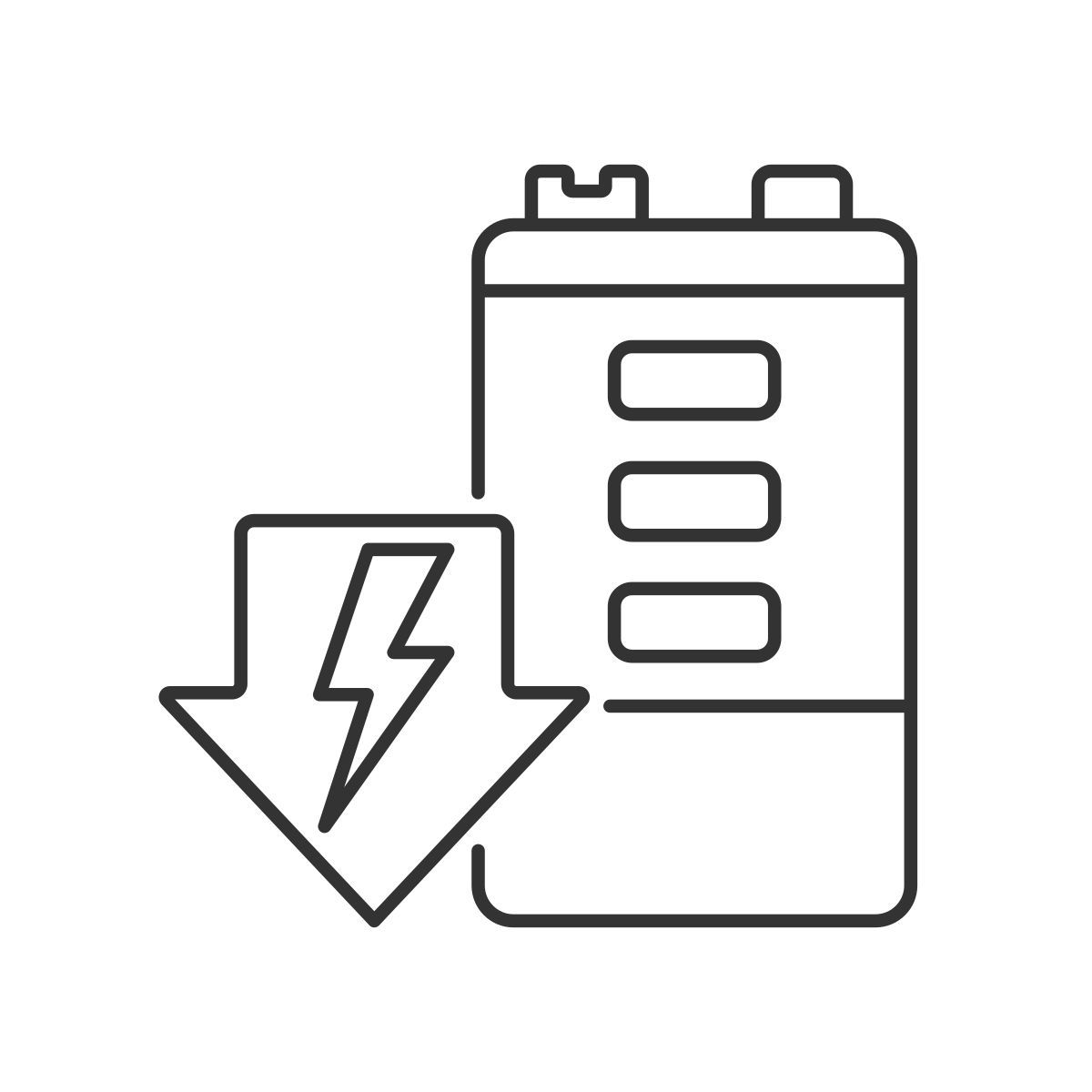 discharging icon