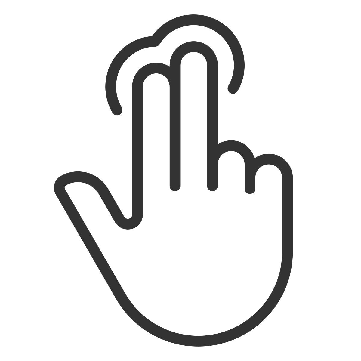 double finger touch icon