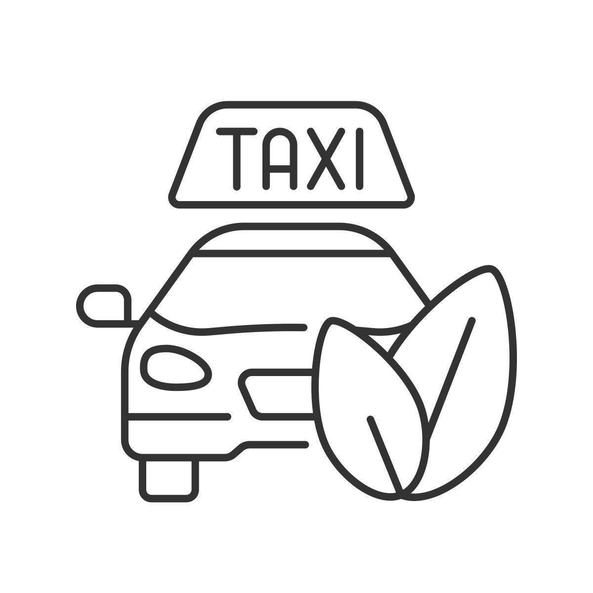 eco friendly taxi icon