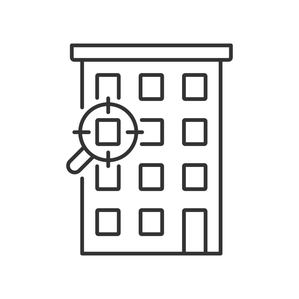 flat search services icon