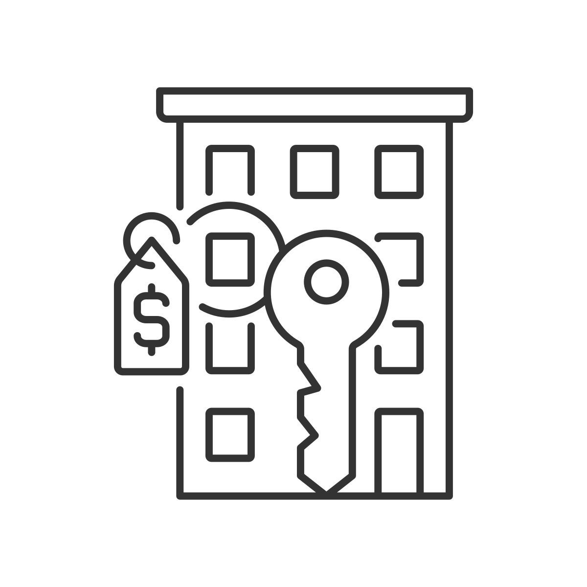 flat selling icon