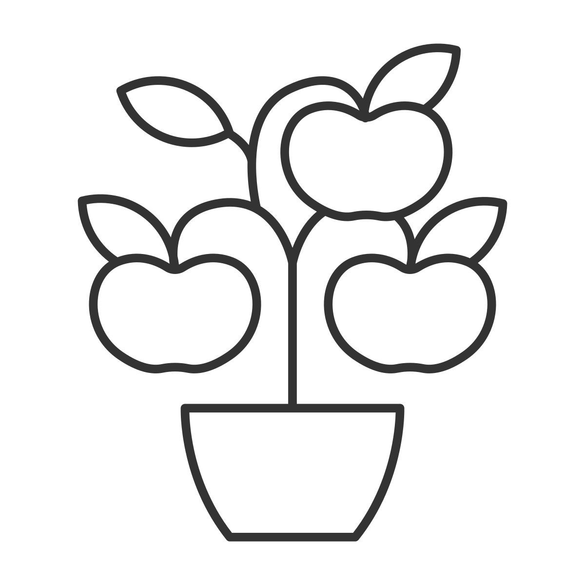 fruit trees shrubs icon