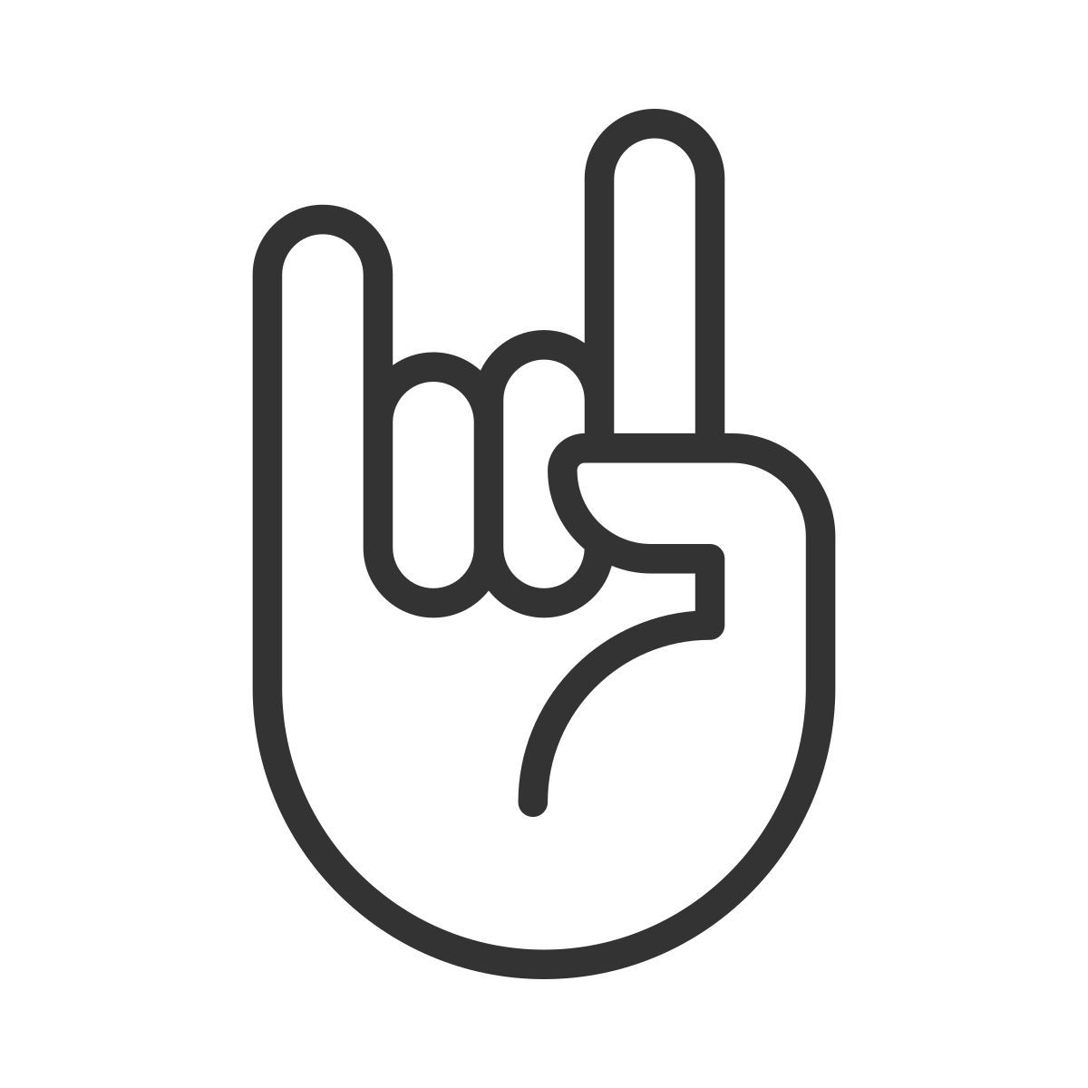 horn gesture icon