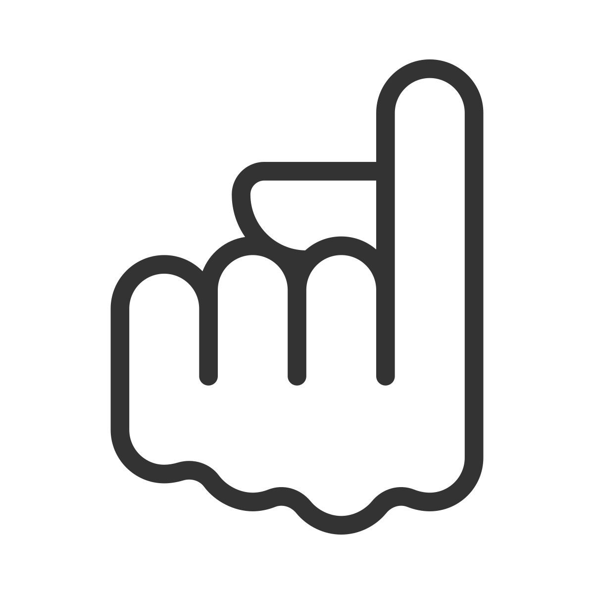 index finger pointing up icon
