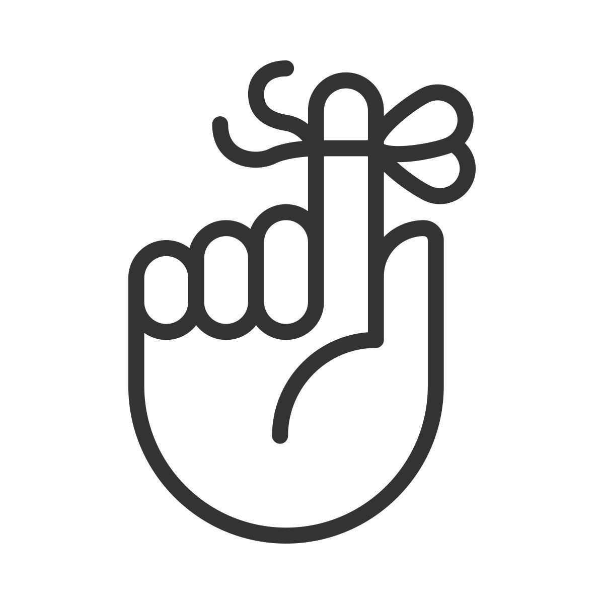 knot on finger icon