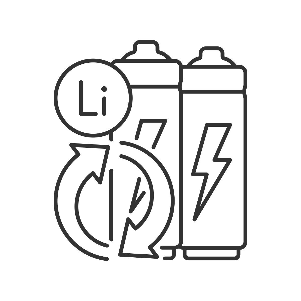 metal battery recycling icon