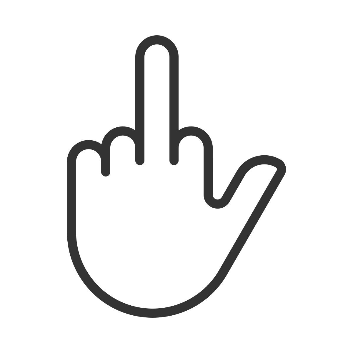 middle finger icon