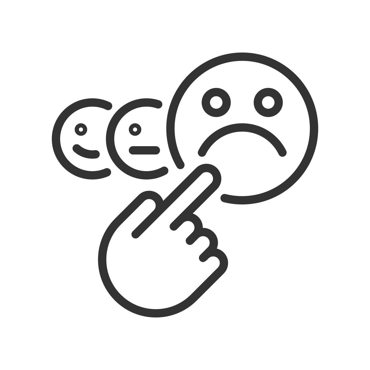 negative feedback icon