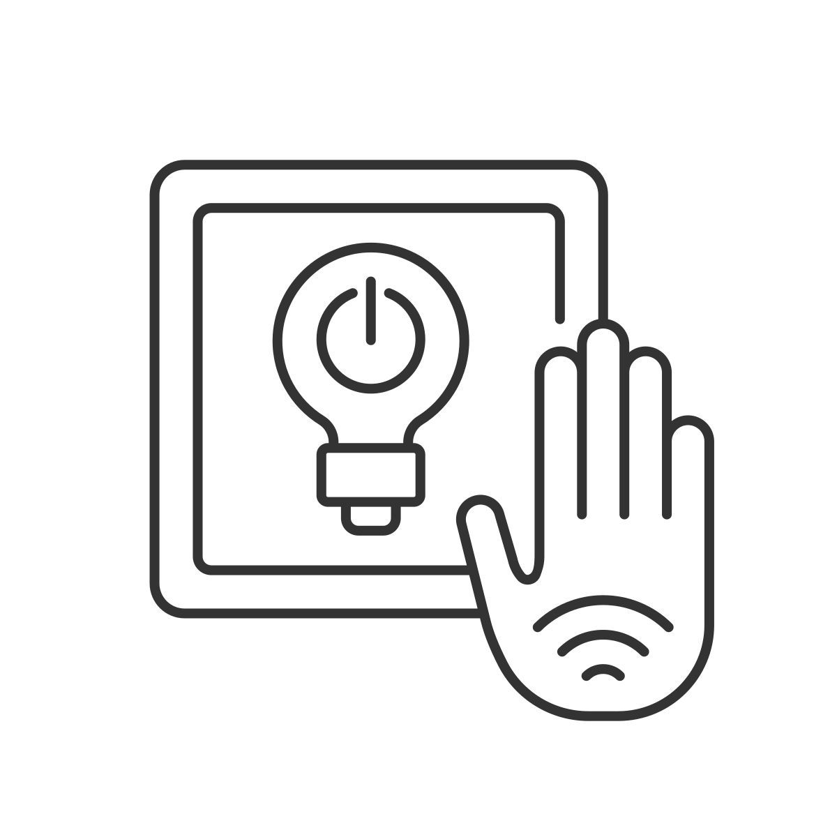 no touch light switch icon