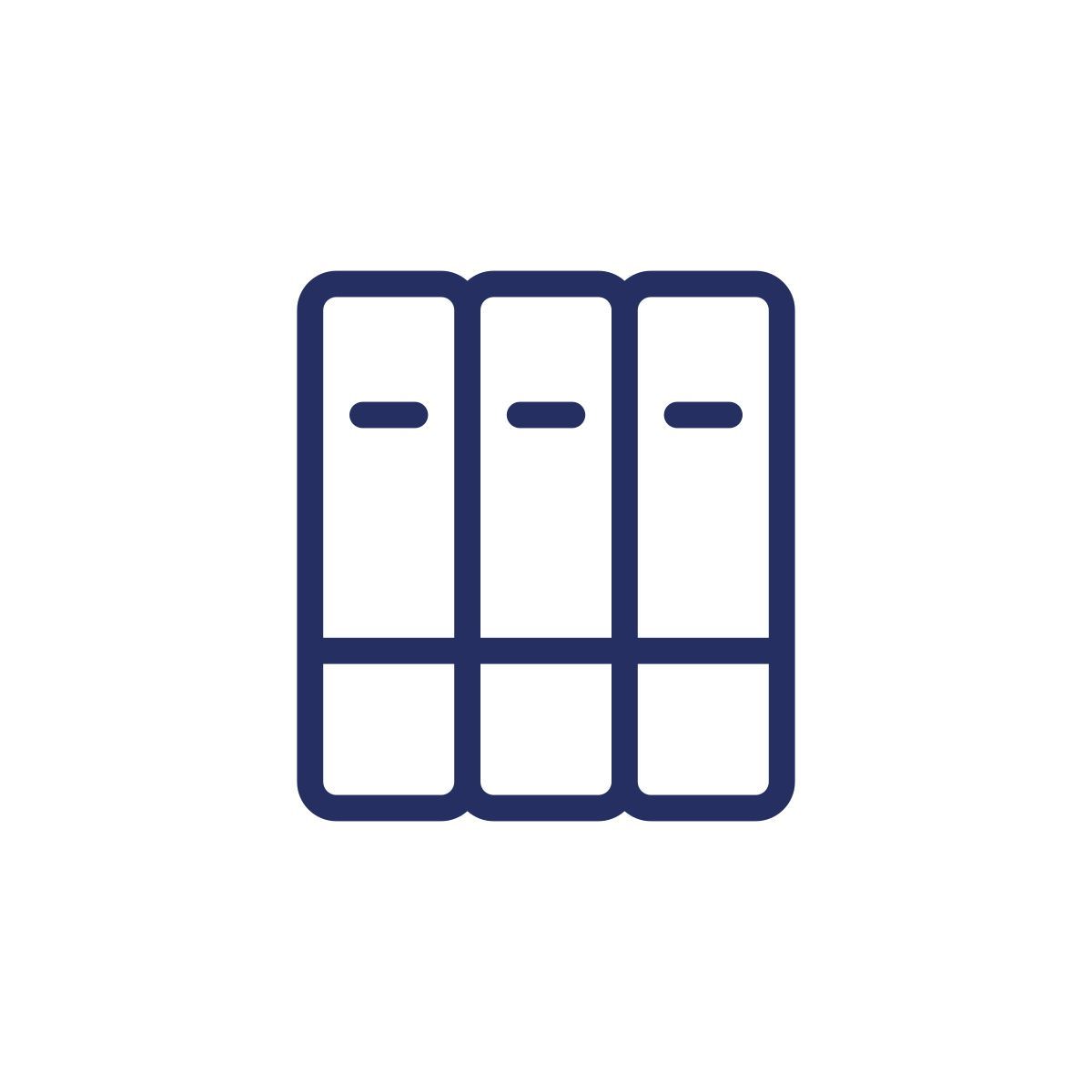 organize bookshelf icon
