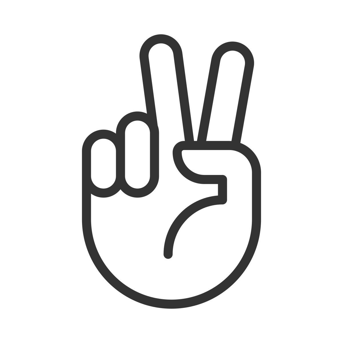 peace sign icon