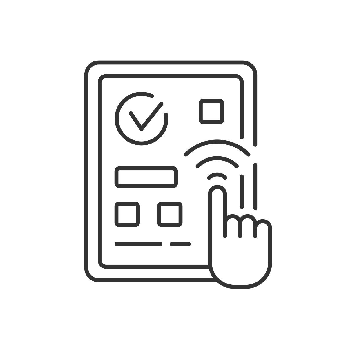 predictive touch technology icon