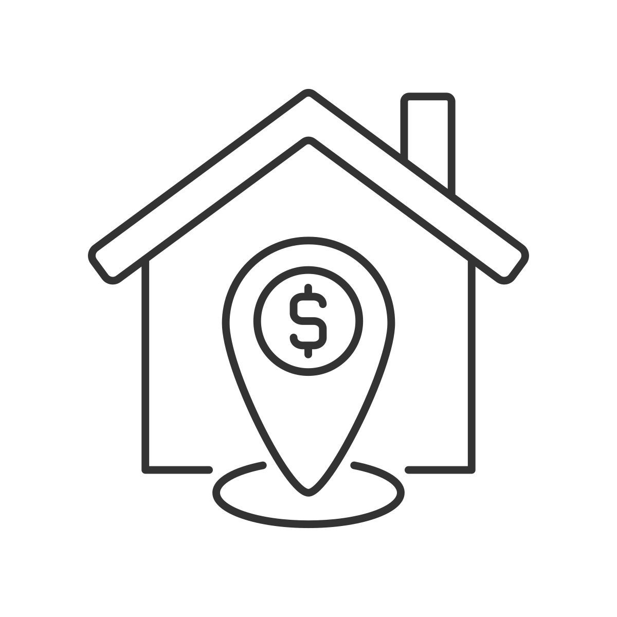 estimativa de localização de propriedade icon